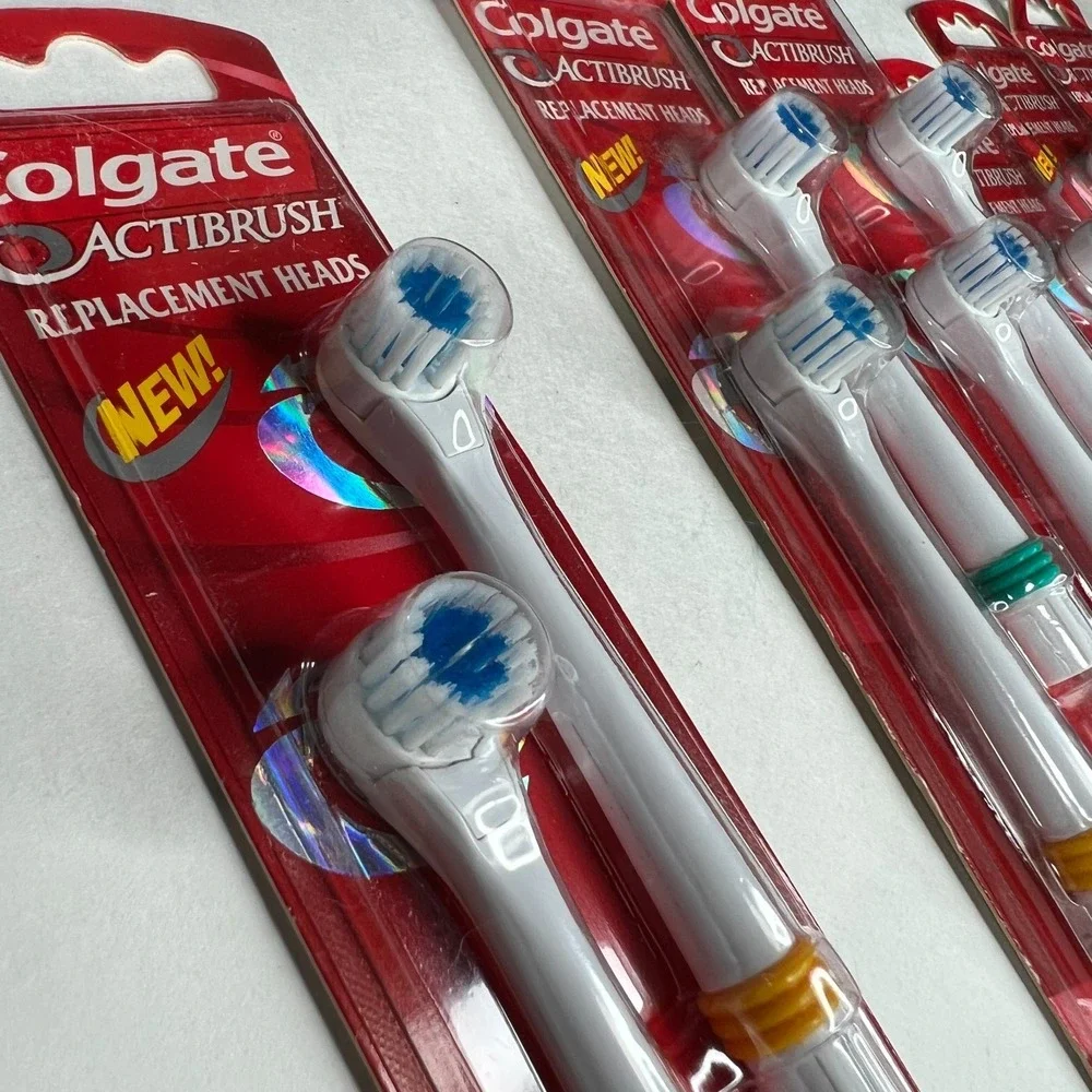 Colgate ActiBrush 2 Pack Active Cleaning Tip Oral Brush Replacement Heads Lot 6
